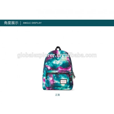 custom 3D starry sky printed polyester college backpack factory