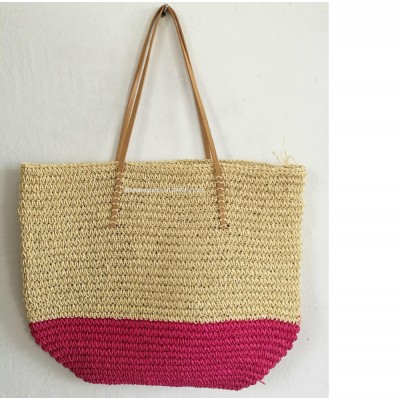 Simple And Nice Shopping Promotional Straw Beach Paper Tote Bag