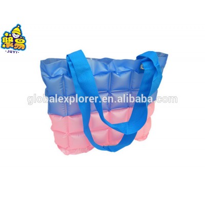 Fashion waterproof inflatable bubble colorful PVC tote handbag beach bag