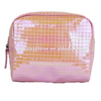 iridescent PU cosmetic bag makeup bag beauty bag