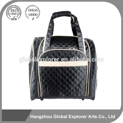 Most popular quilted satin nonwoven folding shopping trolley bag for sale