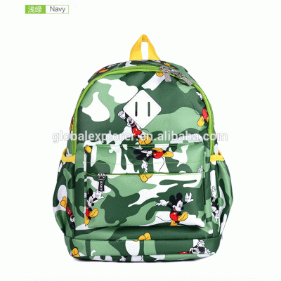 fancy carton camouflage military teenage china backpack for children