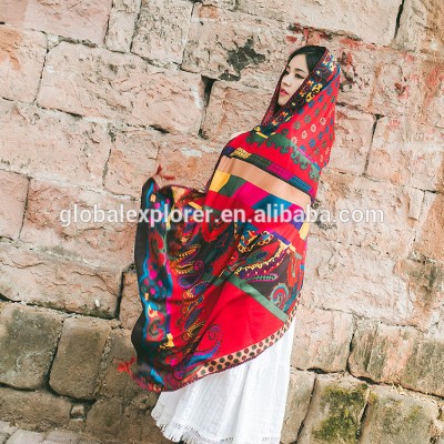 fashion ethnic pattern printed sunscreen summer scarf