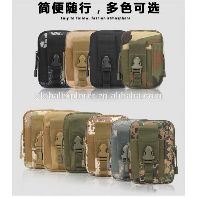 outdoor waterproof multi function military camouflage phone waist bag