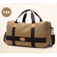 fashion cotton canvas mens large square sports travel bag