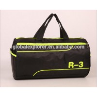 Low cost round Nylon gym duffel travel bag with shoulder strap