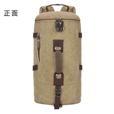 high quality vintage men canvas hiking and camping backpack